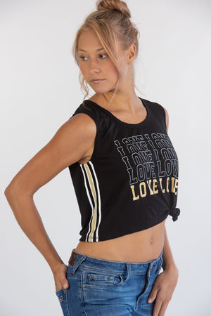 Love Black Knotted Tank